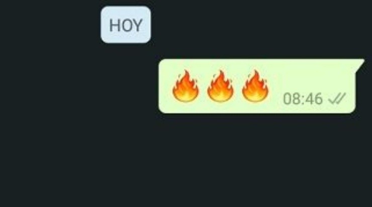 El emoji de fuego de WhatsApp