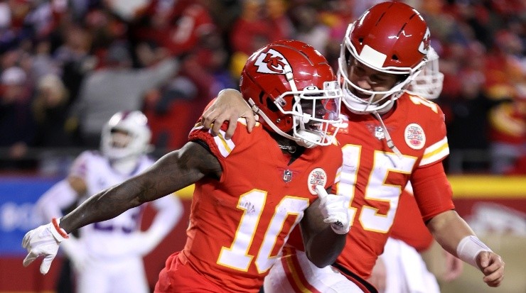 Tyreek Hill y Patrick Mahomes (Foto: Getty Images)