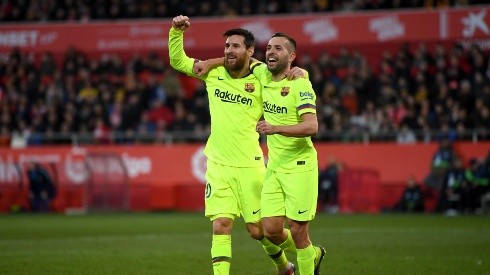 Messi y Jordi Alba como compañeros en 2019.