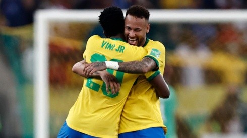 Neymar y Vinicius en el triunfo de Brasil ante Chile