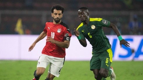 OHAMED SALAH of Egypt (10) and IDRISSA GUEYE of Senegal during the Africa Cup of Nations (CAN) 2021 final
