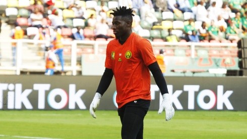 Goalkeeper Andre Onana of Cameroon looks on prior to the 2021 Africa Cup of Nations