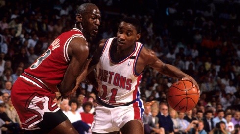 Michael Jordan and Isiah Thomas