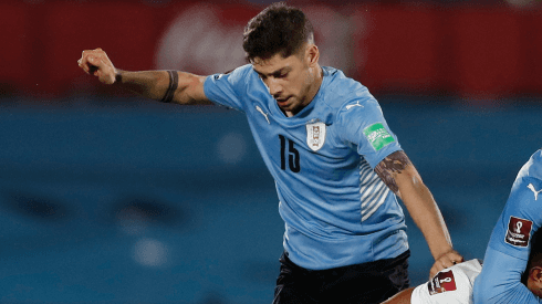 Fede Valverde jugando con Uruguay.