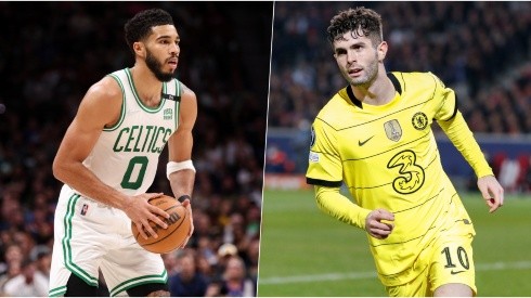 Jayson Tatum, astro de Boston Celtics y Christian Pulisic, atacante de Chelsea