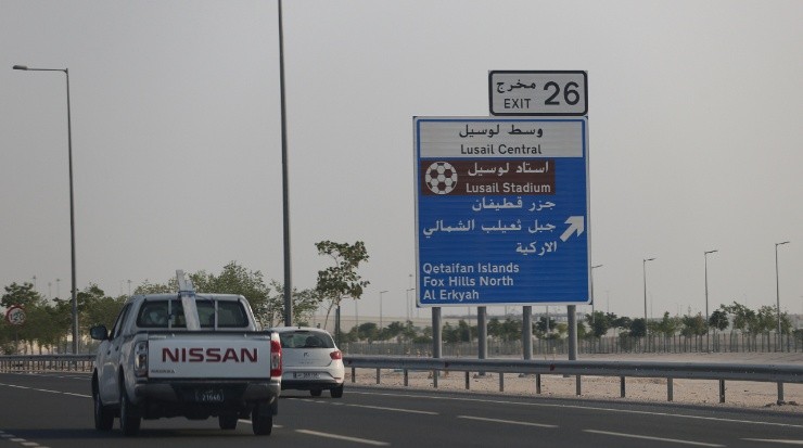 A road to Lusail Stadium in Qatar. (Matthew Ashton/AMA/Corbis via Getty Images)