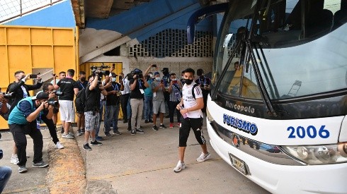 La llegada de Rodríguez al estadio de San Pedro Sula