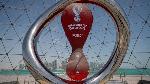 Escultura del Mundial Qatar 2022.