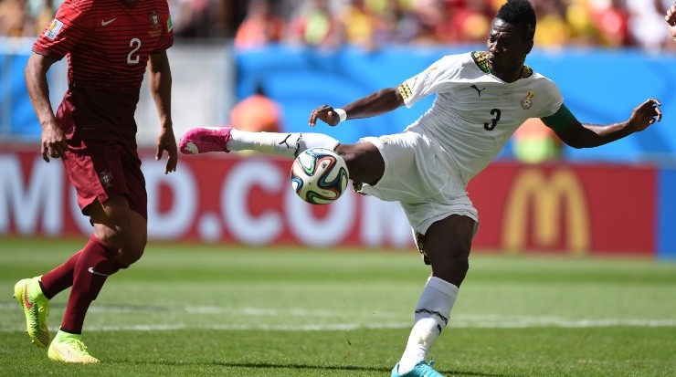 Asamoah Gyan, Ghana National Team. (Marius Becker/picture alliance via Getty Images)