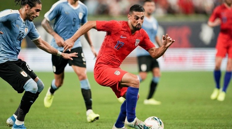 Sebastian Lletget #17 of the United States moves with the ball during their International Friendly soccer match Uruguay (Getty Images)