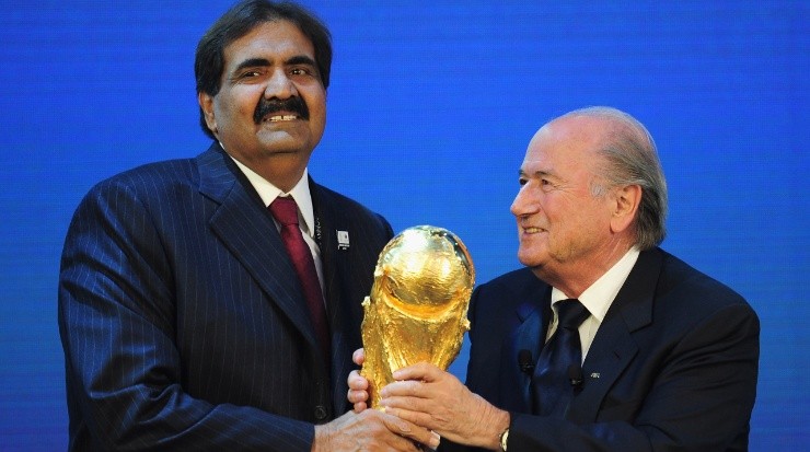 Sheikh Hamad bin Khalifa Al Thani, Joseph Blatter, FIFA World Cup