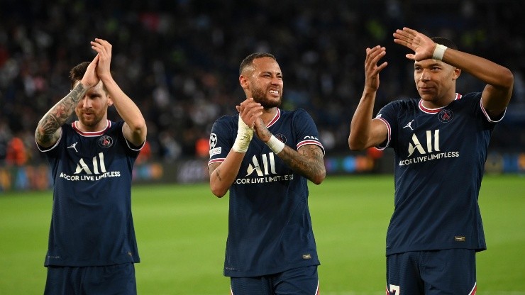 Messi, Neymar y Mbappé.