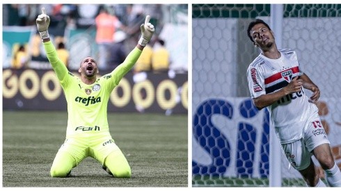 Fotos: (Ettore Chiereguini/AGIF/Heber Gomes/AGIF) - Weverton fez questão de responder o Hernanes depois do Palmeiras conquistar o título estadual sobre o São Paulo