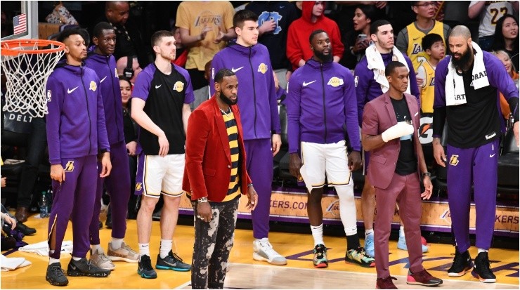 Los Lakers en 2018-2019. (Getty Images)