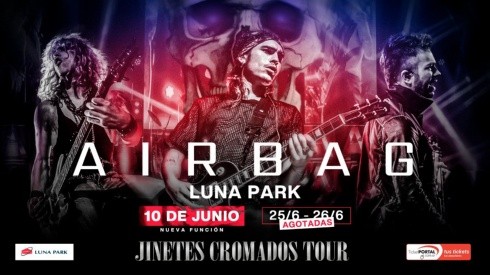 Airbag se presenta en el Luna Park con Jinetes Cromados Tour.