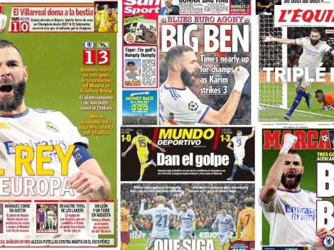Las portadas de los medios se rinden a Real Madrid y Benzema