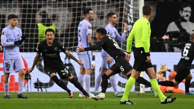 Ansgar Knauff, autor de un golazo para Eintracht Frankfurt.