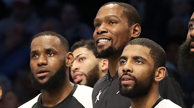 Kevin Durant, LeBron James y Kyrie Irving (Foto: Getty Images)