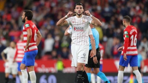 Sevilla en festejo de gol.