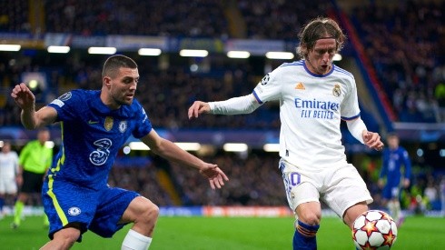 Luka Modrić and Mateo Kovačić during the first leg of the 2021-2022 Champions League quarterfinals