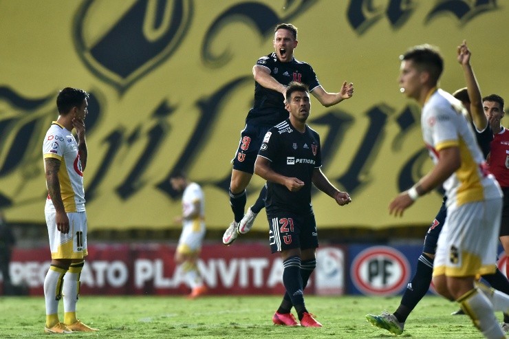 Ángelo Henríquez anotó el gol del último triunfo Azul en Coquimbo | Foto: Agencia Uno 