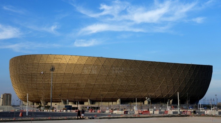 The complete view of the exterior of the Lusail Stadium. (MB Media/Getty Images)