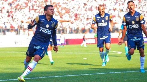 Gol de Jairo Concha para el 2-0 de Alianza Lima ante Universitario. (Foto: Twitter Alianza Lima)