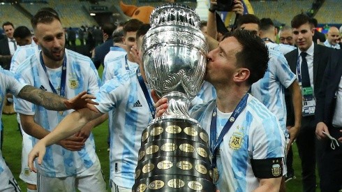 Messi en festejo de Copa América.