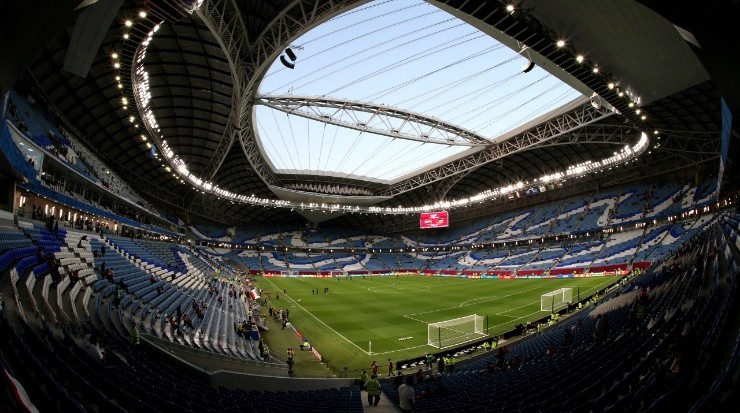 Al Janoub Stadium, Pitch view. (MB Media/Getty Images)