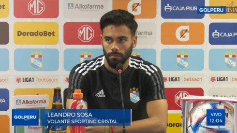 El volante de Sporting Cristal declaró en conferencia de prensa este miércoles en la Florida. Foto: GOLPERÚ