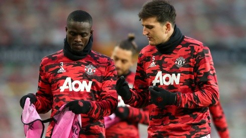 Eric Bailly and Harry Maguire of Manchester United