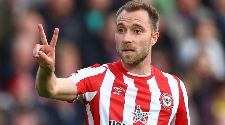 Christian Eriksen of Brentford. (Jacques Feeney/Getty Images)