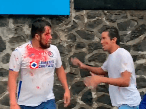 VIDEO: Aficionados de Cruz Azul protagonizan pelea en el Estadio Azteca