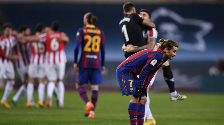 Athletic Club beat Barcelona in the 2021 Spanish Supercup final. (David Ramos/Getty Images)