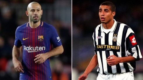 Javier Mascherano and David Trezeguet during their time as professional players