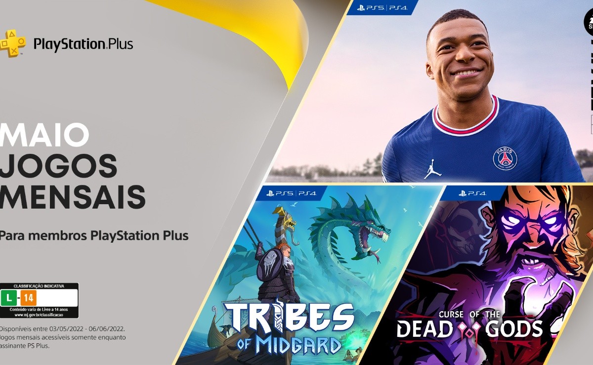 FIFA 22 e Tribes of Midgard são os jogos grátis da PS Plus de maio
