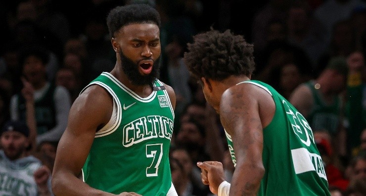 Jaylen Brown and Marcus Smart – Getty Images