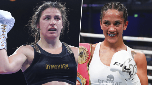 Katie Taylor vs. Amanda Serrano por los títulos de peso ligero femenino (Foto: Getty Images).