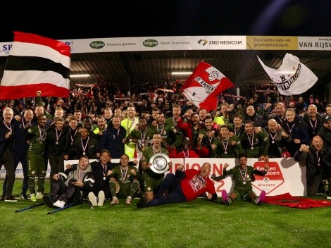 Con Miguel Araujo, FC Emmen se coronó campeón de la Eerste Divisie