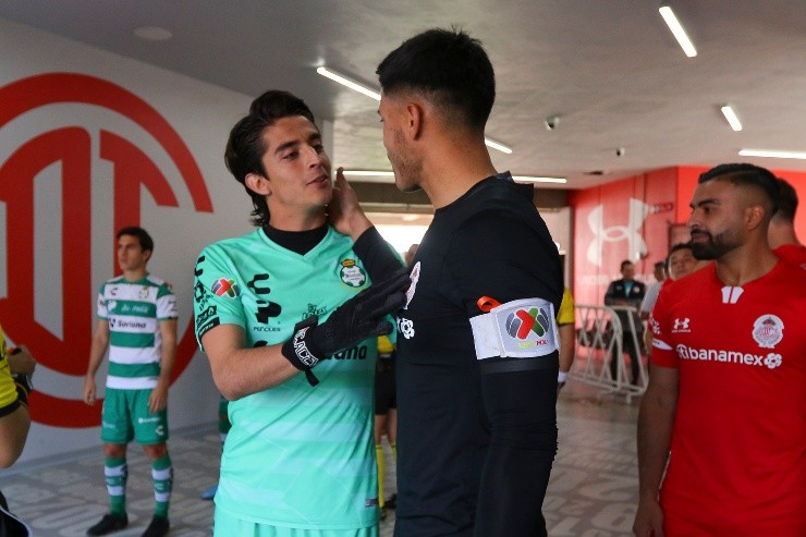 Acevedo y Talavera en la previa a un Santos Laguna – Toluca. Fuente: (Imago7)