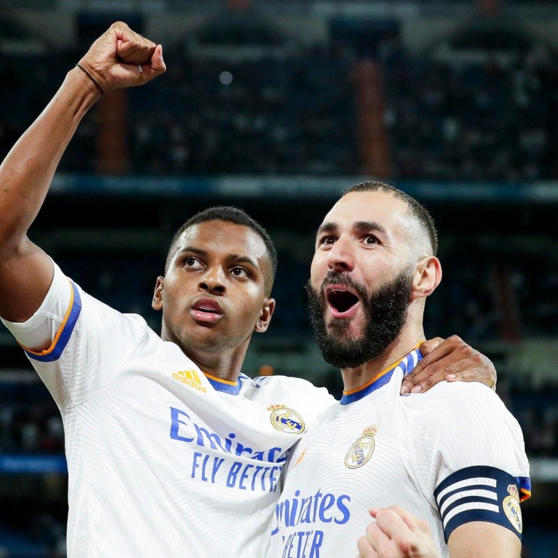 Benzema y Rodrygo anotaron más del 70% de los goles de Real Madrid en Champions