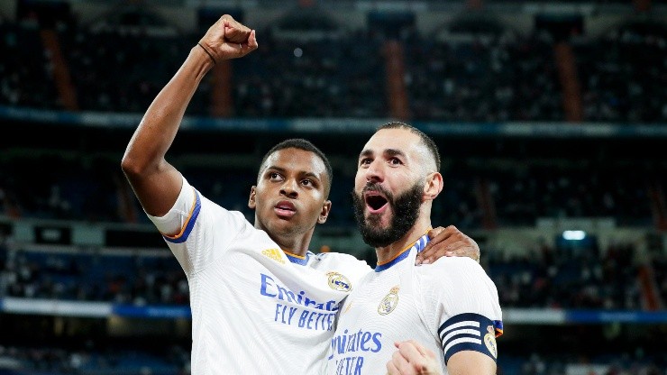 Rodrygo y Benzema, los goleadores del Merengue en Champions League.