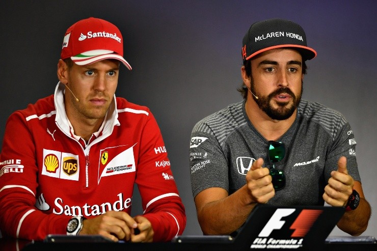 Vettel y Alonso podrían pelear por un asiento en 2023. Fuente: (Getty Images)