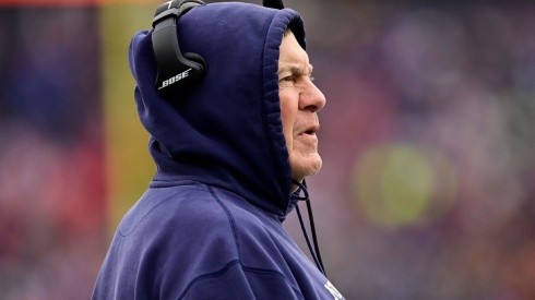 Belichick in a game against the Bills in 2021