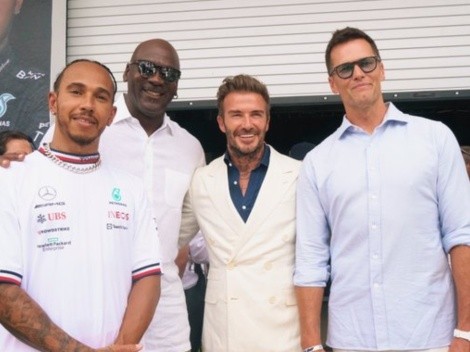 Tom Brady, Michael Jordan and David Beckham support Lewis Hamilton at the Miami Grand Prix 2022