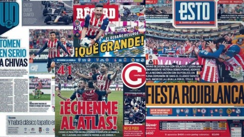 La Primera Página de los principales diarios deportivos fueron todas para Chivas
