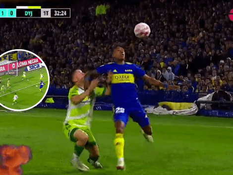 VIDEO | El terrible codazo de Villa a un rival que impidió el gol de Pol Fernández: ¿era para roja?