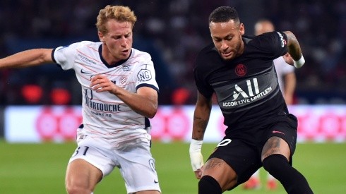 Neymar of PSG against Montpellier