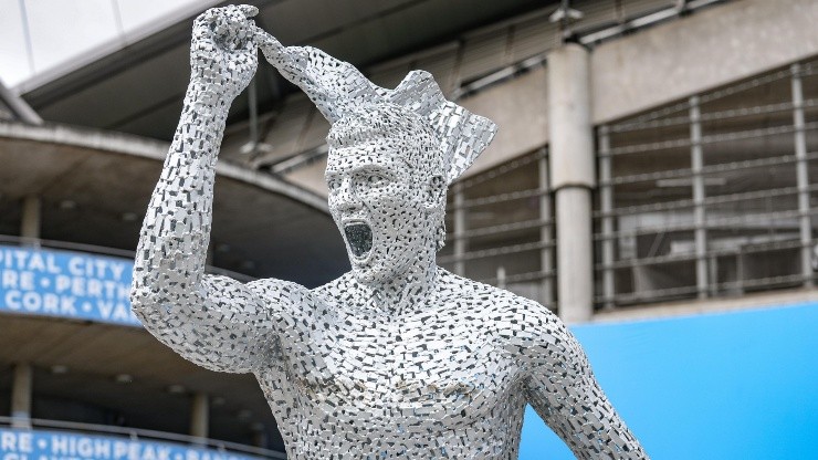 La estatua de Sergio Agüero