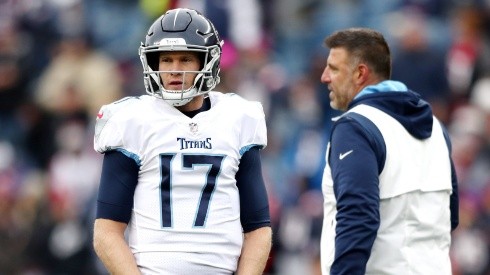 Tannehill with Vrabel of Titans